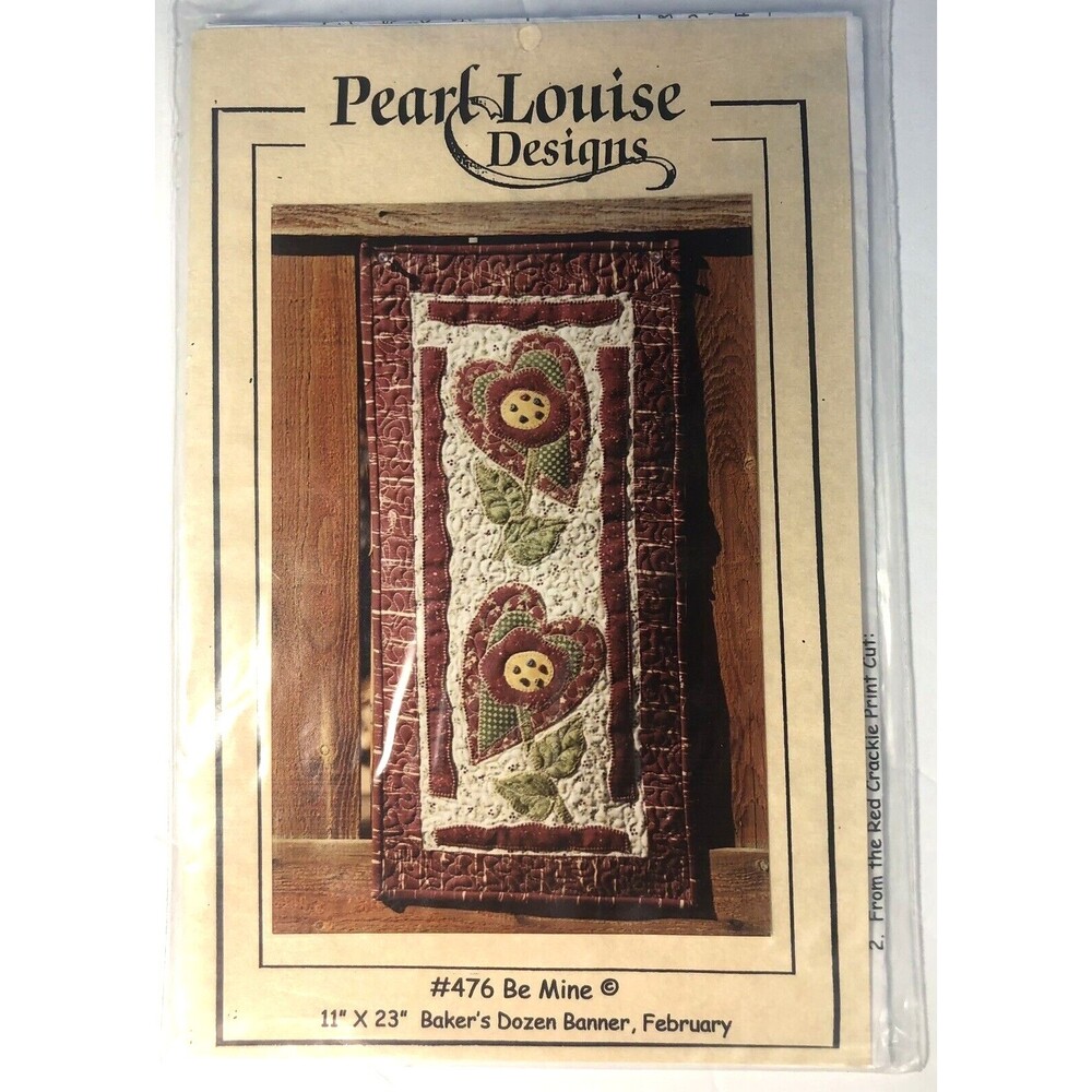 Lot of 5 QUILT Wall Banners - Pearl Louise Designs 476-480  Feb-Mar-Apr-May-June - Picture 4 of 8